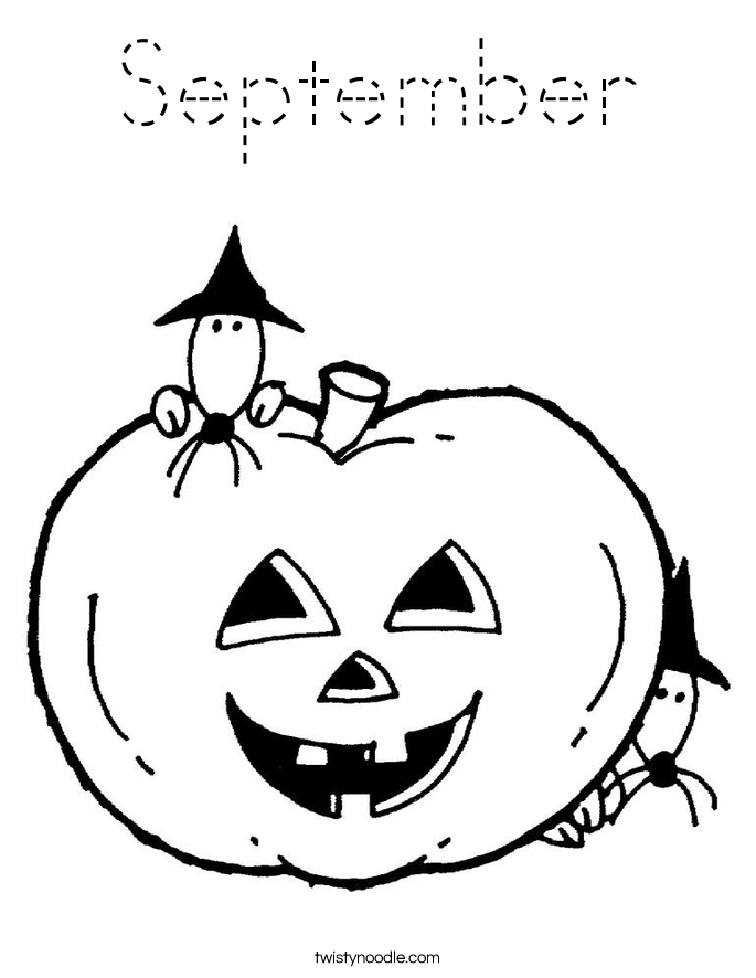 September Coloring Page