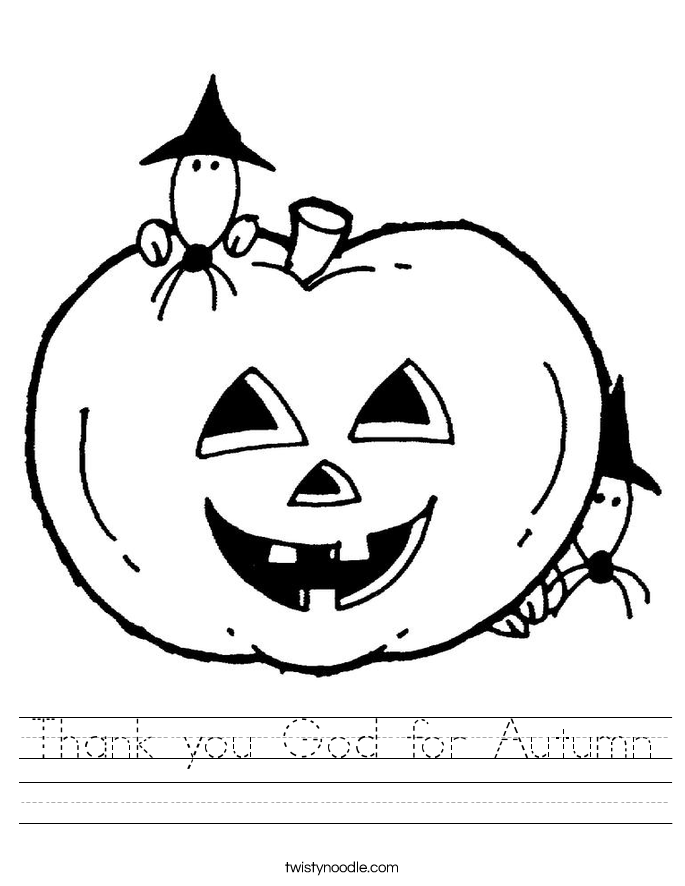 Thank you God for Autumn Worksheet