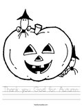 Thank you God for Autumn Worksheet
