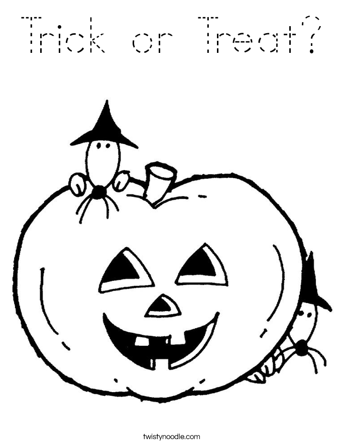 Trick or Treat? Coloring Page