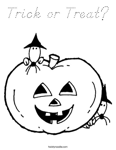 Pumpkin with Mice Coloring Page