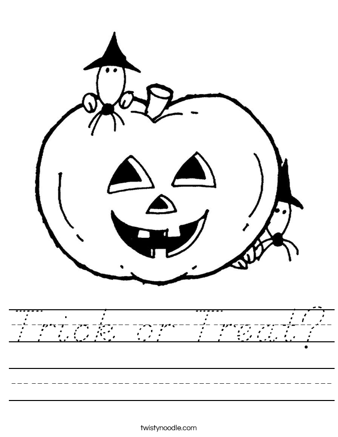 Trick or Treat? Worksheet