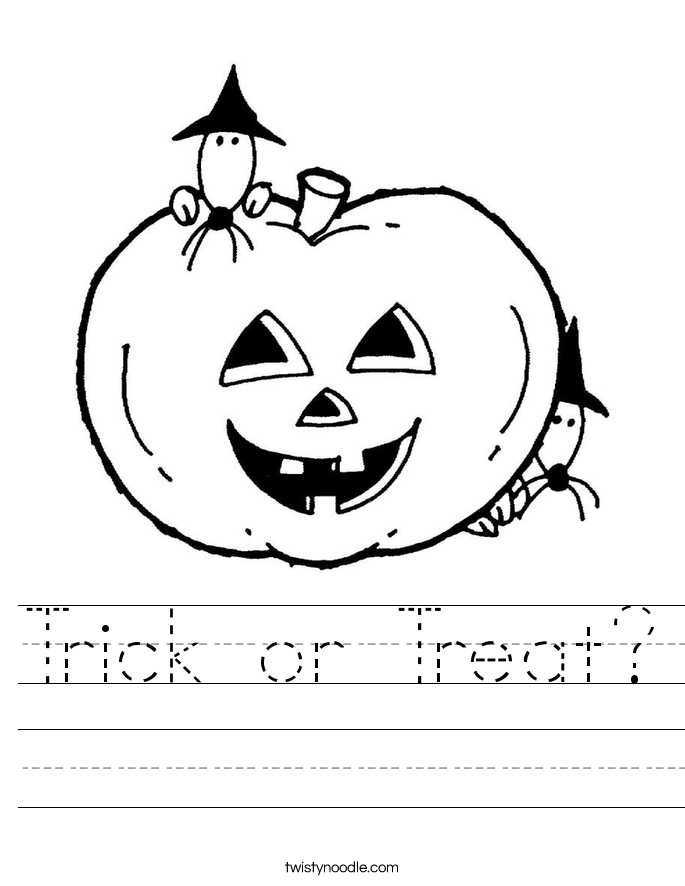 Trick or Treat? Worksheet