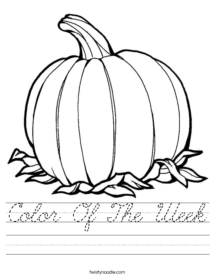 Color Of The Week Worksheet