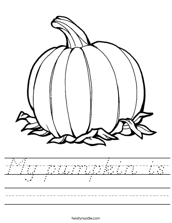 My pumpkin is Worksheet