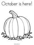 October is here! Coloring Page