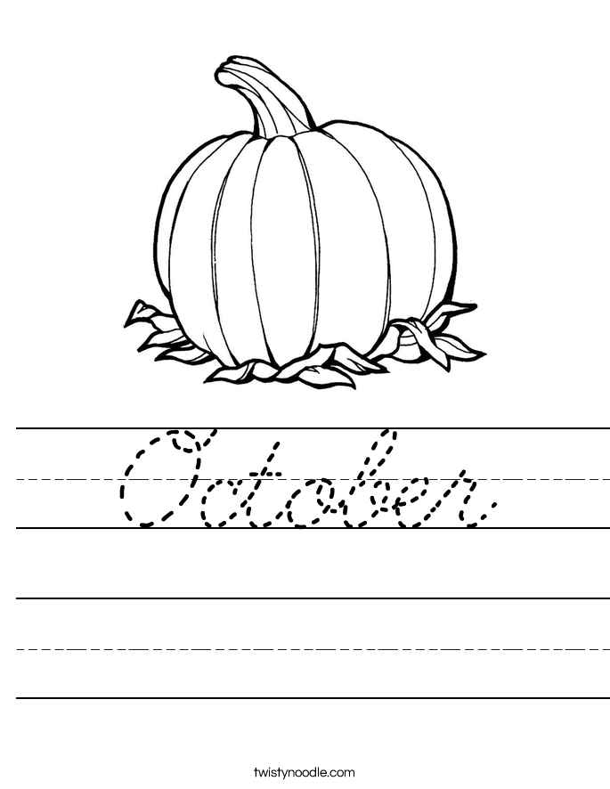 October Worksheet