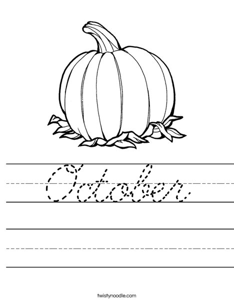 Pumpkin Worksheet