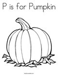Change Template P Is For Pumpkin Coloring Page