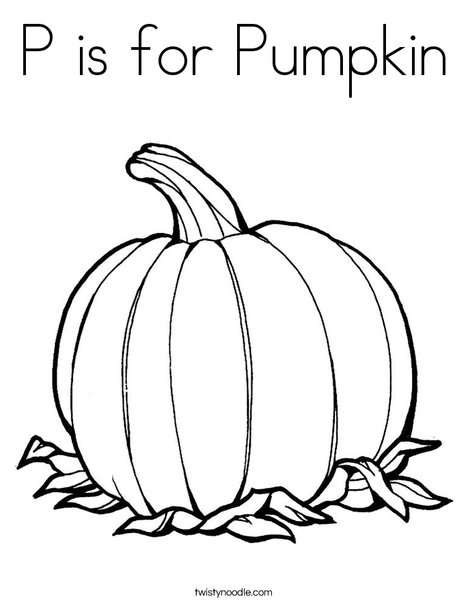 P Is For Pumpkin Coloring Page Twisty Noodle