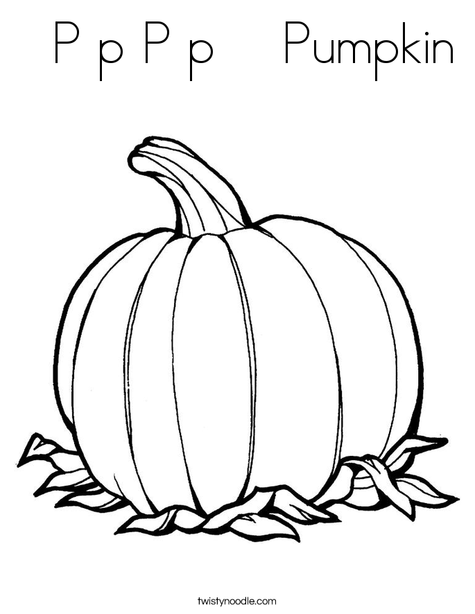   P p P p    Pumpkin Coloring Page