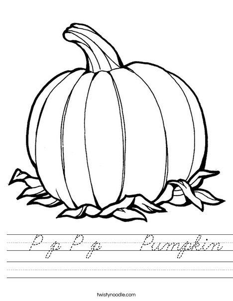 Pumpkin Worksheet