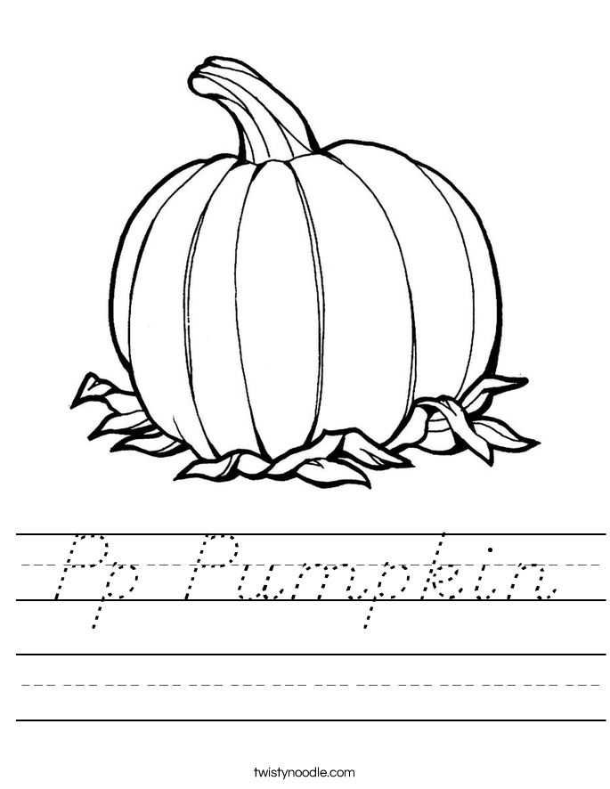 Pp Pumpkin Worksheet