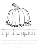 Pp Pumpkin Worksheet