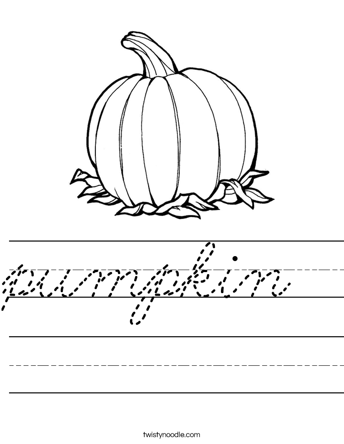 pumpkin Worksheet