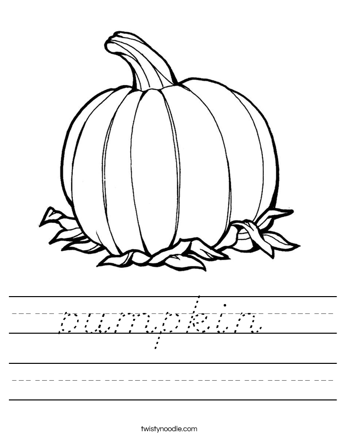 pumpkin Worksheet