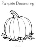 Pumpkin DecoratingColoring Page