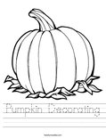 Pumpkin Decorating Worksheet