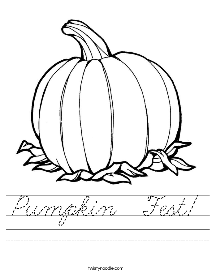 Pumpkin  Fest! Worksheet
