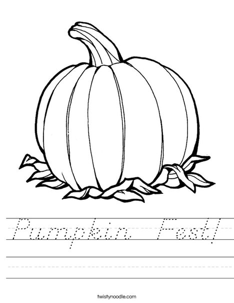 Pumpkin Worksheet