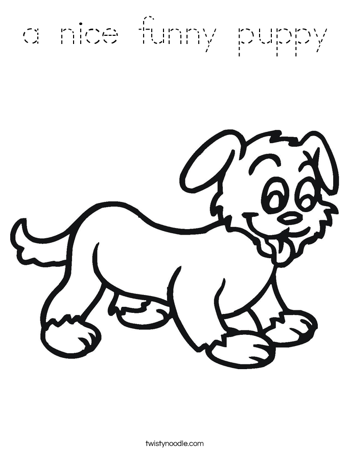 a nice funny puppy Coloring Page