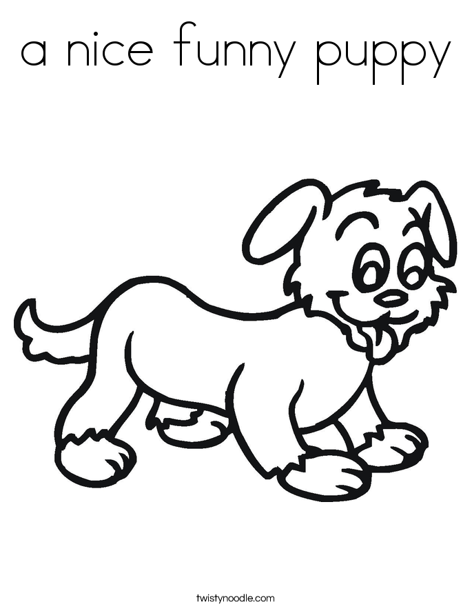 a nice funny puppy Coloring Page