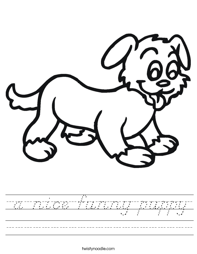 a nice funny puppy Worksheet