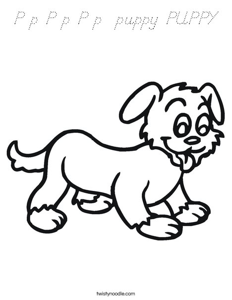 Puppy Coloring Page