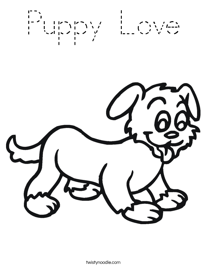 Puppy Love Coloring Page