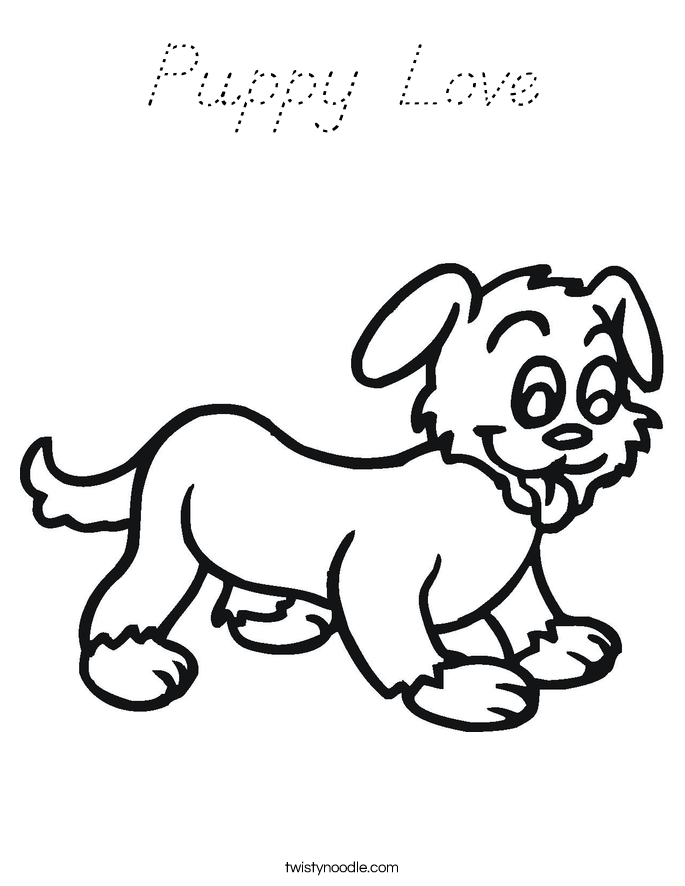 Puppy Love Coloring Page