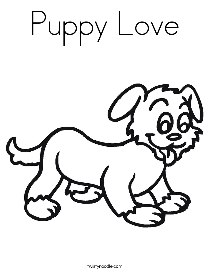 Puppy Love Coloring Page