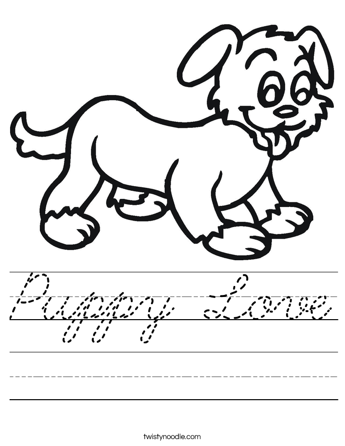 Puppy Love Worksheet