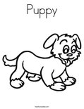 Puppy Coloring Page - Twisty Noodle
