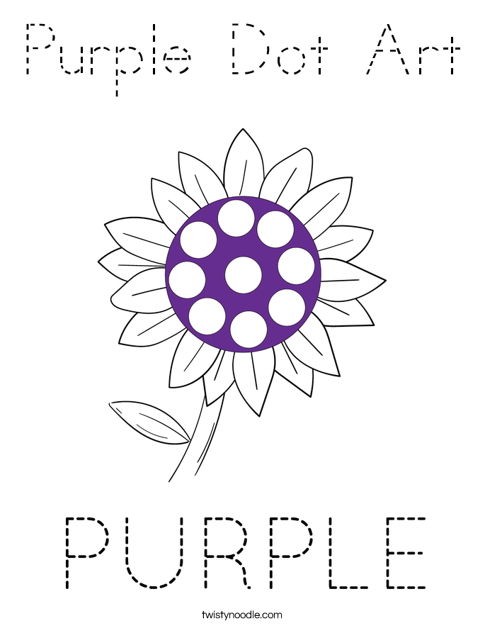 Purple Dot Art Coloring Page