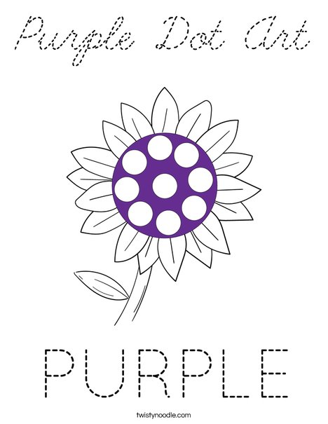 Purple Dot Art Coloring Page