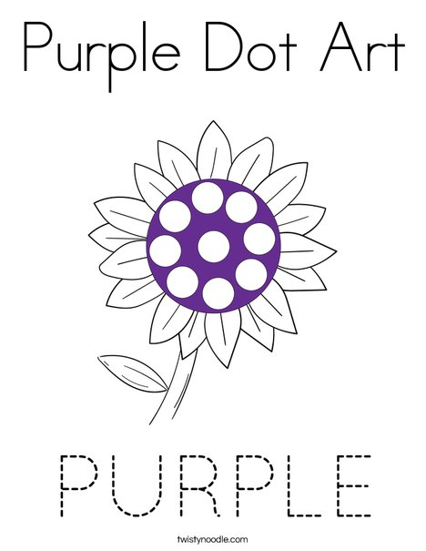 Purple Dot Art Coloring Page