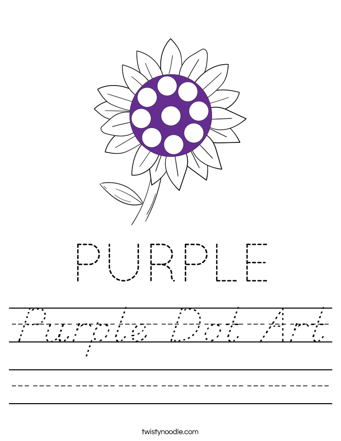 Purple Dot Art Worksheet