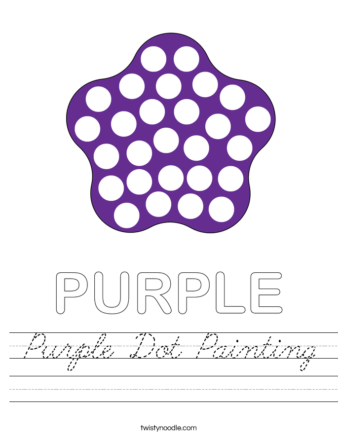 Purple Dot Painting Worksheet