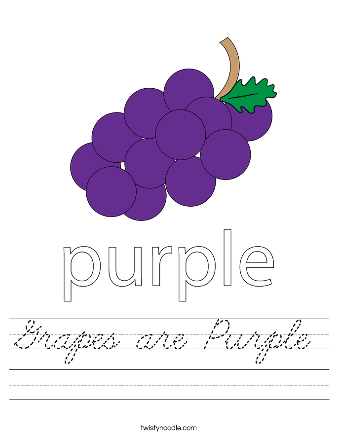 Grapes are Purple Worksheet