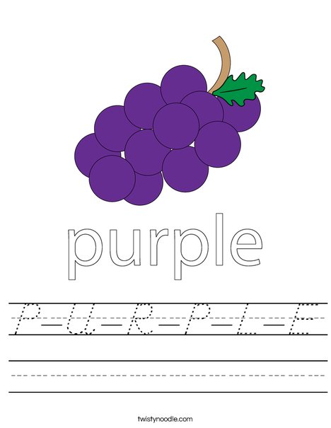 Purple Grapes Worksheet