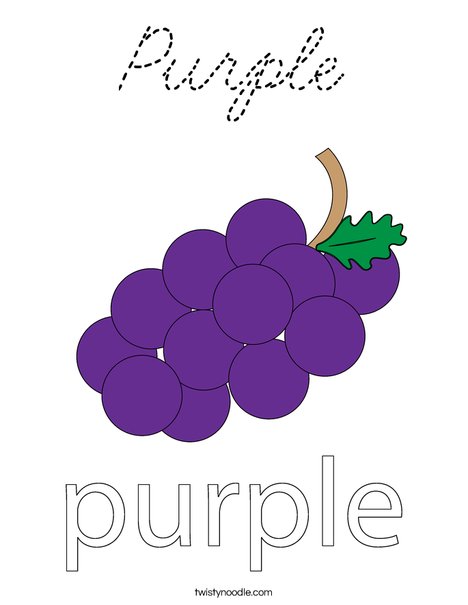 Purple Grapes Coloring Page