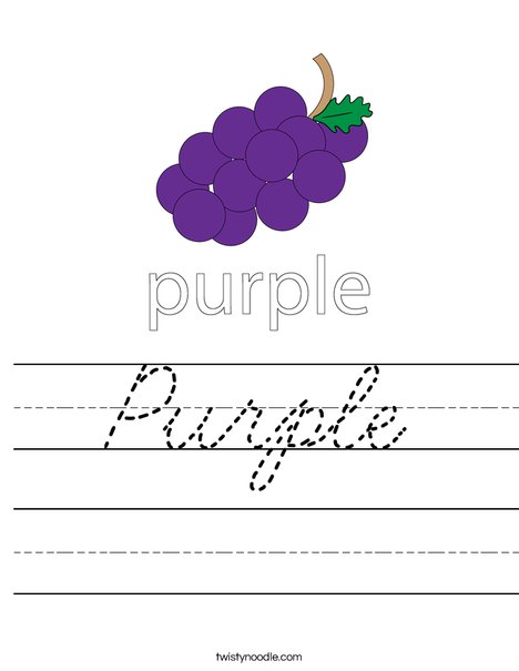 Purple Grapes Worksheet