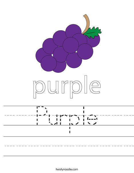 Purple Grapes Worksheet