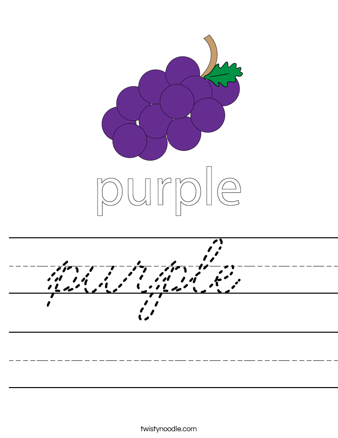 purple Worksheet