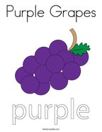 Purple Grapes Coloring Page