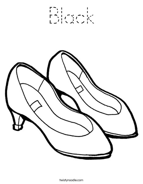 Purple Shoes Coloring Page
