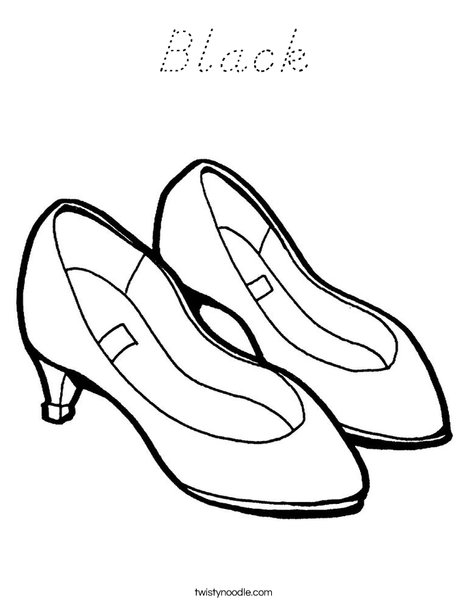 Purple Shoes Coloring Page