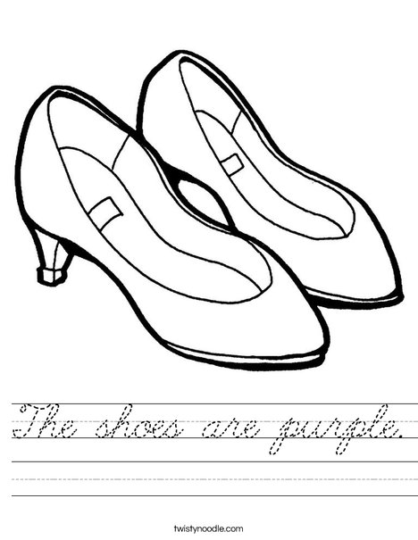 Purple Shoes Worksheet