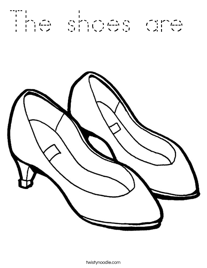 The shoes are  Coloring Page
