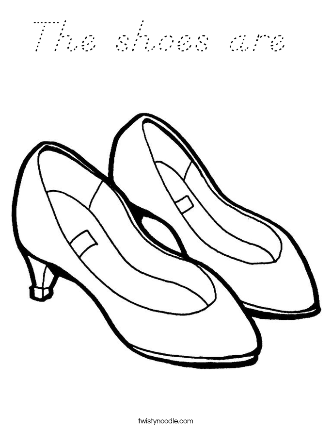 The shoes are  Coloring Page